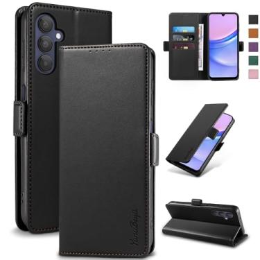 Imagem de YunuBeyii Capa Carteira para Samsung A15 5G - [Bloqueio RFID] Capinha Flip Magnética para Celular de Couro PU de Luxo com Suporte,Case Proteção,Rsistente,Antichoque, Preto