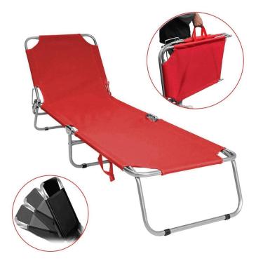 Imagem de Espreguiçadeira Praia Varanda Cadeira Reclinável Deitar Luxo