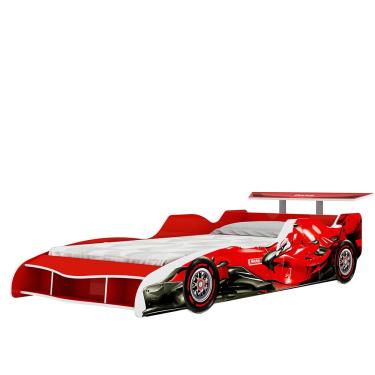 Imagem de Cama Infantil F1 em MDF Gelius - Vermelho