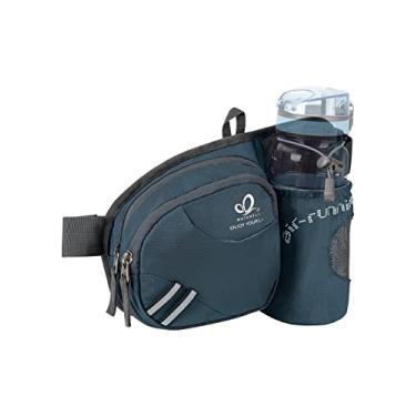 Imagem de WATERFLY Pochete de cintura: pochete para mulheres e homens com suporte para garrafa de água, pochete para corrida, caminhada, cachorro, viagem, ciclismo, Azul escuro, one_size, caminhada, corrida,