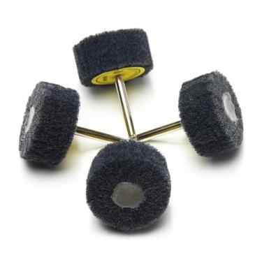 Imagem de Rodas de aba com aba de aba de 5 cm Utoolmart 240-800grit 6 mm Hanks Filamentos cabeça de moagem com rodas de polimento de fibra de cabo, UT191226M-0174, 4pcs, Grey 800grit