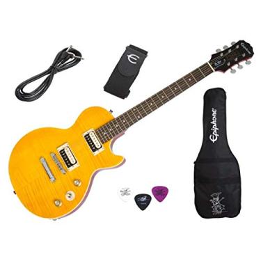Imagem de Guitarra Epiphone Les Paul Special Slash AFD Signature Amber, com Bag + Palhetas Cabo e Correia