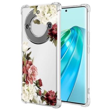 Imagem de Ueokeird Capa de telefone para Honor X9A, Honor X40/Honor Magic5 Lite RMO-NX1 Capa para meninas e mulheres, capa protetora fina à prova de choque com padrão floral flexível TPU para Honor X9A 5G