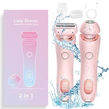 Imagem de YYGJYGOO Láquina de barbear Dusk para mulher - Silky Glide Pro 3.0, máquina de barbear elétrica 2 em 1, aparador de biquíni para mulher resistente à água IPX7, para uso húmido ou a seco (cor-de-rosa)