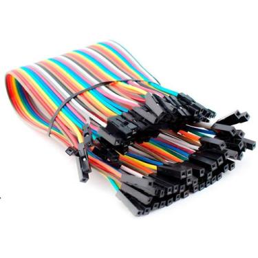 Imagem de Cabo Wire Jumper 20cm 40 Fios Fêmea-Fêmea Protoboard Arduino - BBACOME