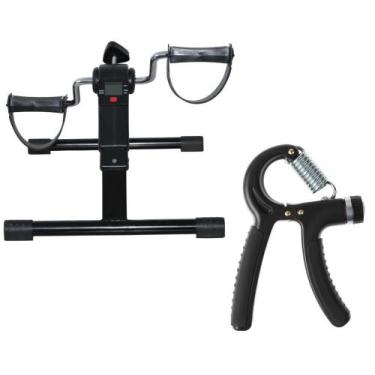 Imagem de Mini Bike Ergométrica Com Monitor LCD + Handgrip Ajustável Fortalecedo