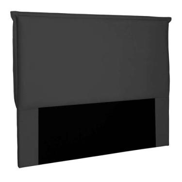 Imagem de Cabeceira Queen Veneza Suede Preta - Spezzia Decor