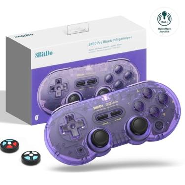 Imagem de 8Bitdo SN30 Pro Wireless Bluetooth Controller (Hall Effect Joystick Update) with Joysticks Rumble Vibration USB-C Cable Gamepad Compatible with Switch/Switch 2,Windows, Mac OS, Android, Steam (Crystal