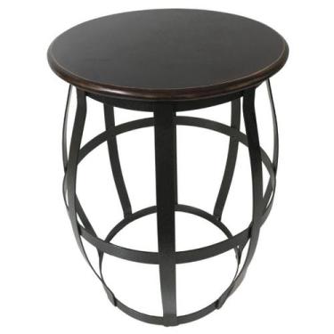 Imagem de Banco Barril Tamborete De Ferro Seat Garden Para Decoração - Alpe & Ar