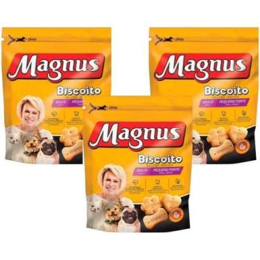 Imagem de Biscoito Magnus Cães Pequeno Porte - 400g Kit Com 3
