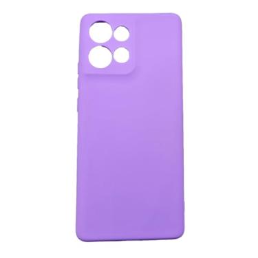Imagem de Capa Capinha Compatível Com MOTOROLA Edge 50 5G Tela 6.7 Silicone Aveludada Premium Lilas