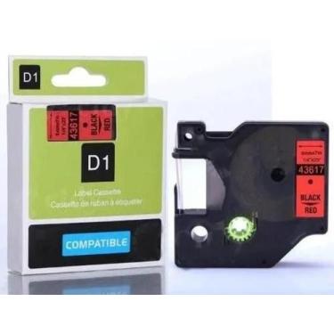 Imagem de Fita Rotulador Dymo Vermelha 6Mm D1 43617 Preto Aplicável - Generico