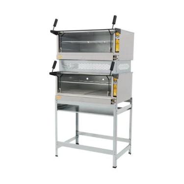 Imagem de Forno Industrial a Gás 80X60 2 Câmaras Guilhotina Metalmaq, Gás Natura