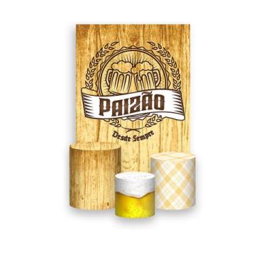 Imagem de Painel De Festa Vertical 1,50 x 2,20 + Trio De Capas Cilindro - Dia do
