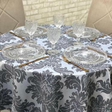 Imagem de Toalha de Mesa Jacquard Redonda para Festas Buffet Eventos - MUMUDECOR