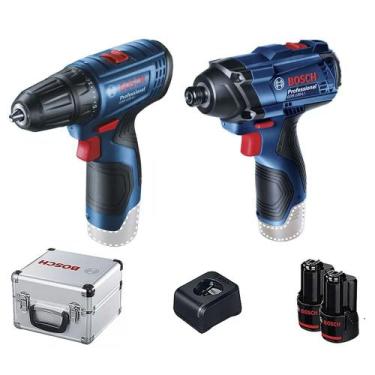 Imagem de Kit Furadeira Parafusadeira 3/8" + Chave de impacto 1/4" Bosch 06019G8