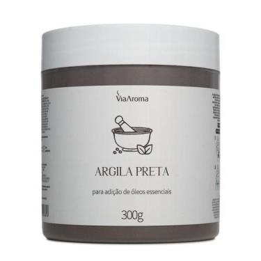 Imagem de Argila Preta Corpo e Rosto 300g Basic Via Aroma - Detox