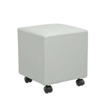 Imagem de Puff Studio 40cm X 40cm X 40cmcourino com Rodizios Branco