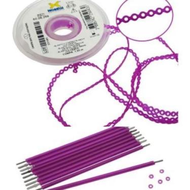 Imagem de Kit 10 elastic bengala uva cristal + 1 corrente uva cristal médio 1,5m