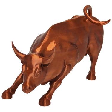 Imagem de Touro Wall Street Estátua Impressão 3D Cor Bronze Cobre