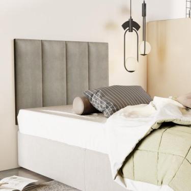 Imagem de Cabeceira Isis Clássica Dobrável Cama Box Solteiro 0,90 cm Marfim - Am