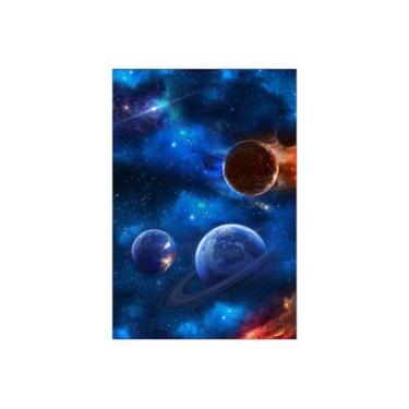 Imagem de Painel De Festa Vertical 1,50 x 2,20 - Galáxia Espaço Azul Planetas 00