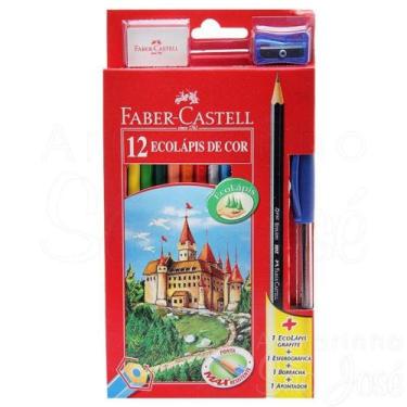 Imagem de Caixa Lápis De Cor 12 Cores Faber Castell Original - Faber-Castell