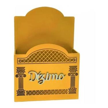 Imagem de Porta Envelope Para Igreja Dízimos E Oferta Dourado Mdf - MARANATA SHO