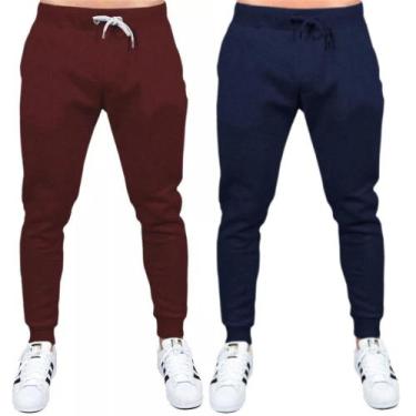 Imagem de Kit 02 Calças De Moletom Masculina Jogger Treino Academia M1 - LGAMN, 