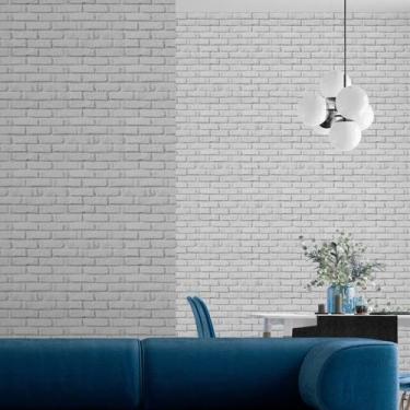 Imagem de Papel de Parede Adesivo Tijolo Branco NP112 0,58x2,5M - Adesivo BR