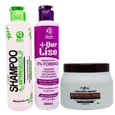 Imagem de Progressiva +Que Liso Matizadora Organica 300ml + Shampoo 300ml e Masc