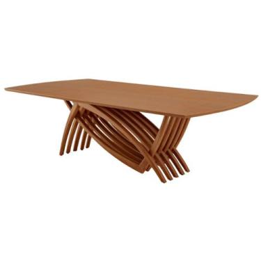 Imagem de Mesa para Sala de Jantar Vênus 240cm Madeira Tampo Barril Laminado Mod