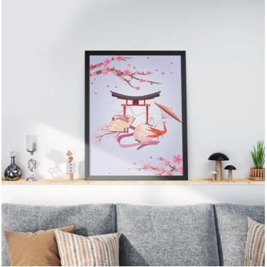 Imagem de Quadro Decorativo Moldura Preta 30x40cm Japan Elements - Gueds Store