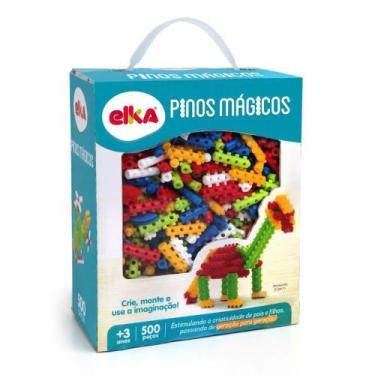 Imagem de Brinquedo para Montar Pinos Mágicos 500 Peças - ELKA