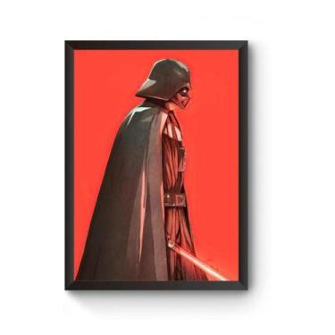 Imagem de Poster Moldurado Darth Vader Quadro - Fanarte