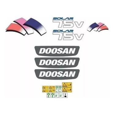 Imagem de Kit Adesivos Doosan 75v Solar Para Mini Escavadeira - SPTS