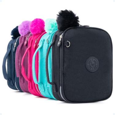 Imagem de Estojo Box Organizador Escolar Bolsinha De Lápis Com Pompom - Hxt, Pre