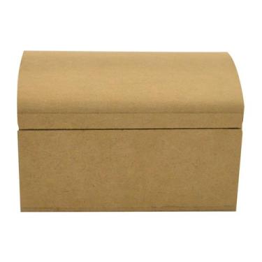 Imagem de Mini Baú com Dobradiça Abaulado Multiuso 11x7,5x6,5 Mdf 6mm Madeira - 