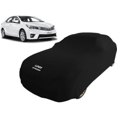Imagem de Capa Automotiva Para Toyota Corolla Tecido Helanca Lycra - Mz, Preta