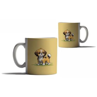 Imagem de Caneca Personalizada Presente Cachorros Raças Shitzu Fofos - Enjoy Sho