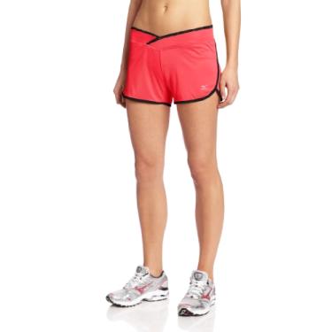Imagem de Mizuno Short feminino de corrida DryLite Meridian, vermelho ruivo/preto, PP