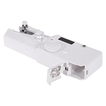 Imagem de Mini Máquina de Costura Elétrica Multifuncional Portátil Akozon - Sem Bateria - Branca - Inclui Carretel de Linha de Cor Aleatória - Perfeita para Bricolagem e Reparos Rápidos