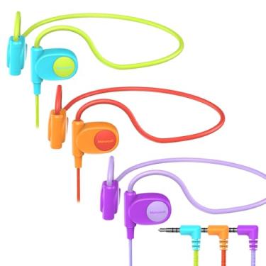 Imagem de Mehomeli Fones de ouvido infantis para escola, condução de ar, fones de ouvido abertos de 3,5 mm, cabo com fio, ultraconforto, design ergonômico e leve, perfeito para atividades escolares e ao ar