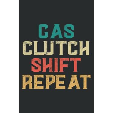 Imagem de Gas Clutch Shift Repeat Clothes Moped Chopper Motocross: Papercode Lined Journal Notebook - 6 x 9 Inch, 110 Page Notebooks for Work, Writing, Note ... Cover College Ruled Journal for Men and Women