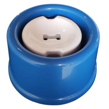 Imagem de Bebedouro Shih Tzu Caes Pelos Longos Para Cachorro Pet Gatos Bebedouro Alto Com Boia (Azul, 650ml)