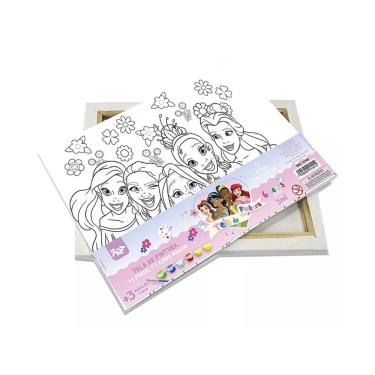 Imagem de Tela Pintura Princesas Disney Com Pincel e Tinta Guache Dac