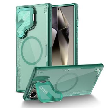 Imagem de Nillkin Capa magnética transparente para Galaxy S24 Ultra, compatível com Magsafe, nunca amarela e material biodegradável, capa translúcida com suporte invisível e capa de câmera para Galaxy S24