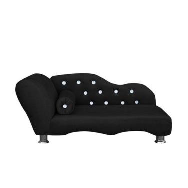 Imagem de Cama Caminha Diva Pet Veludo Strass Preto Dvinn - Divini, Preto
