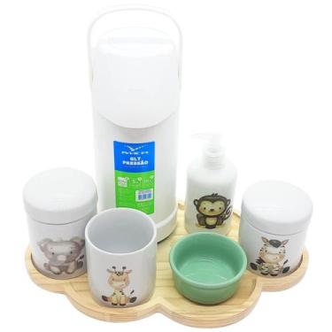 Imagem de Kit higiene bebê Safari 7 pçs Bdj Nuvem TD Porc Molh Red VD - Antilope