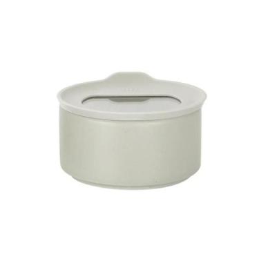 Imagem de Pote Redondo de cerâmica - Tampa de Vidro - 200ml - FIKA ONE - Cor Bra